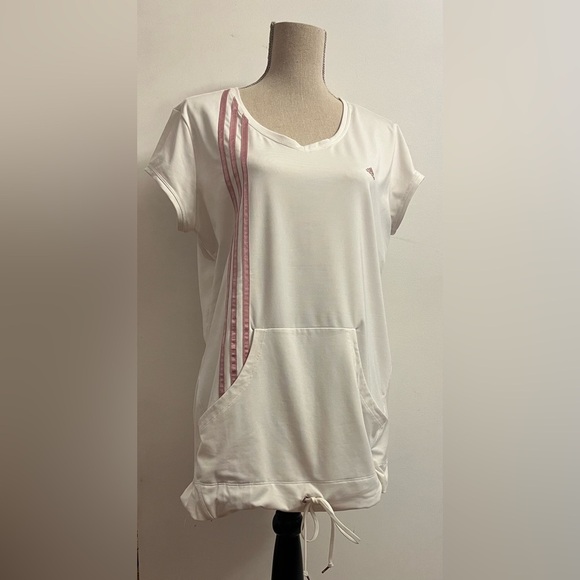Adidas Women’s Climacool Shirt XL White Pink - Picture 1 of 6